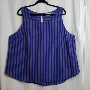 ✨️5 for $25✨️ Universal Thread Blue Striped Linen Tank